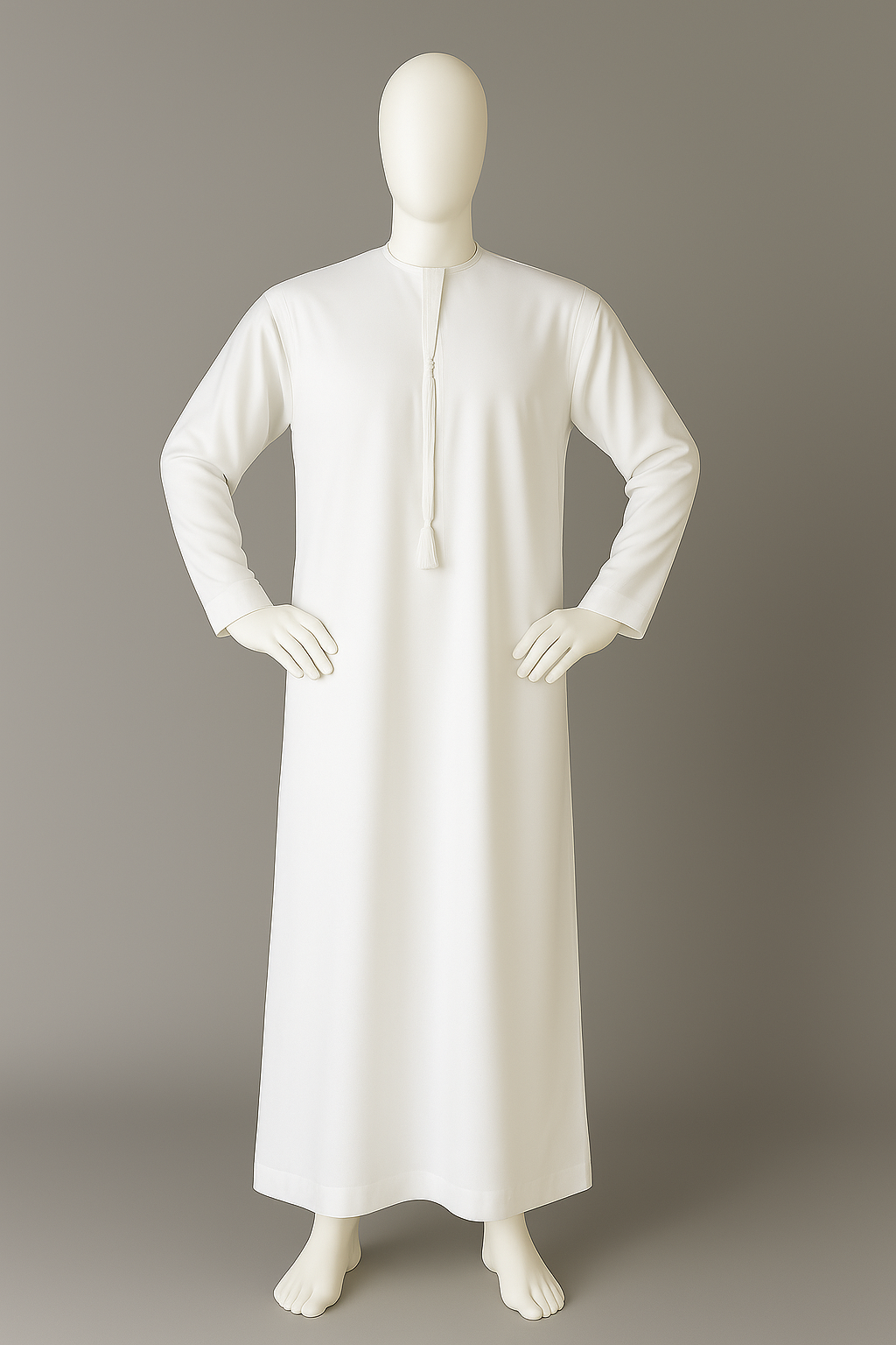 Omani Thobe ( White ) | Imported TR Fabric