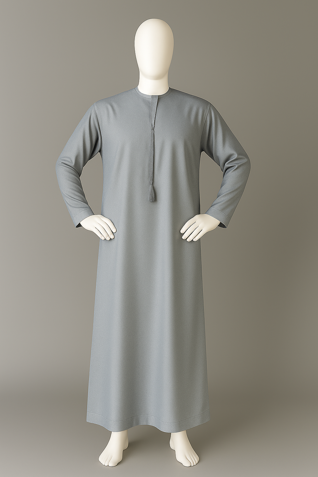 Omani Thobe ( Light Grey ) | Imported TR Fabric