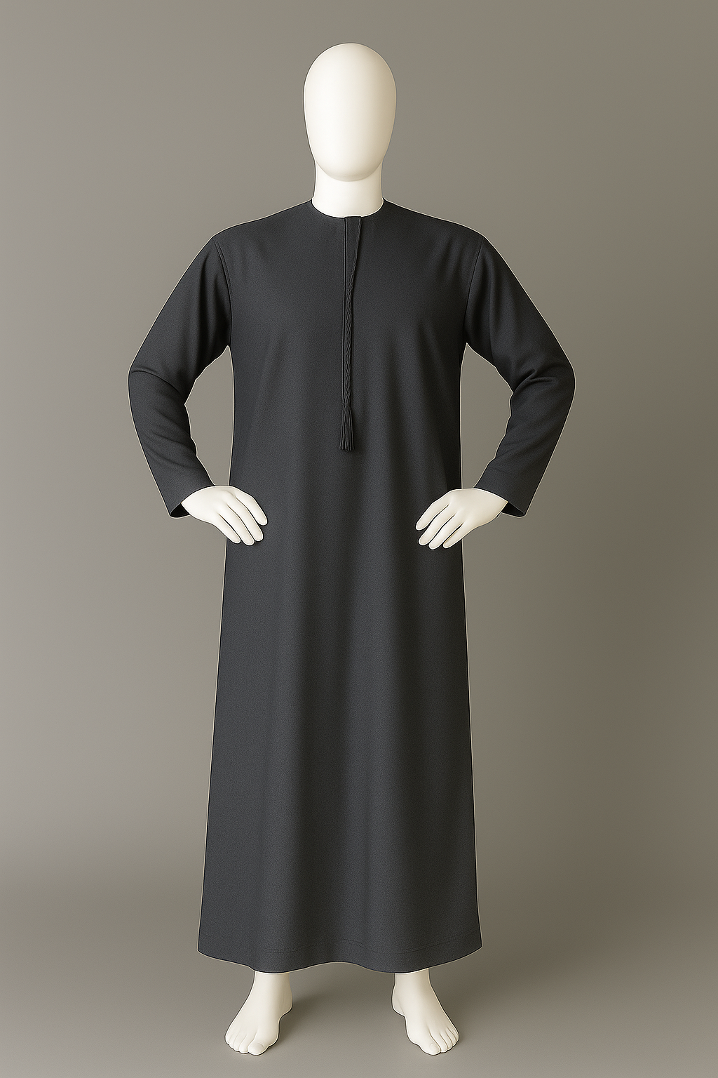 Omani Thobe ( Dark Grey ) | Imported TR Fabric