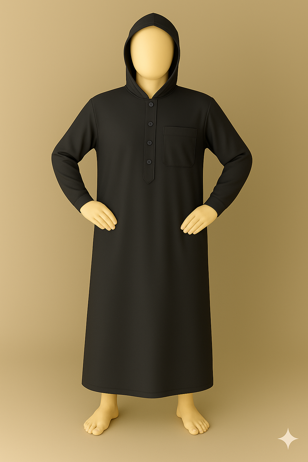 Huddie Thobe ( Plain Black ) | Imported TR Fabric